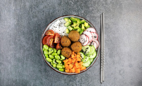 Poke bowl med falaffel